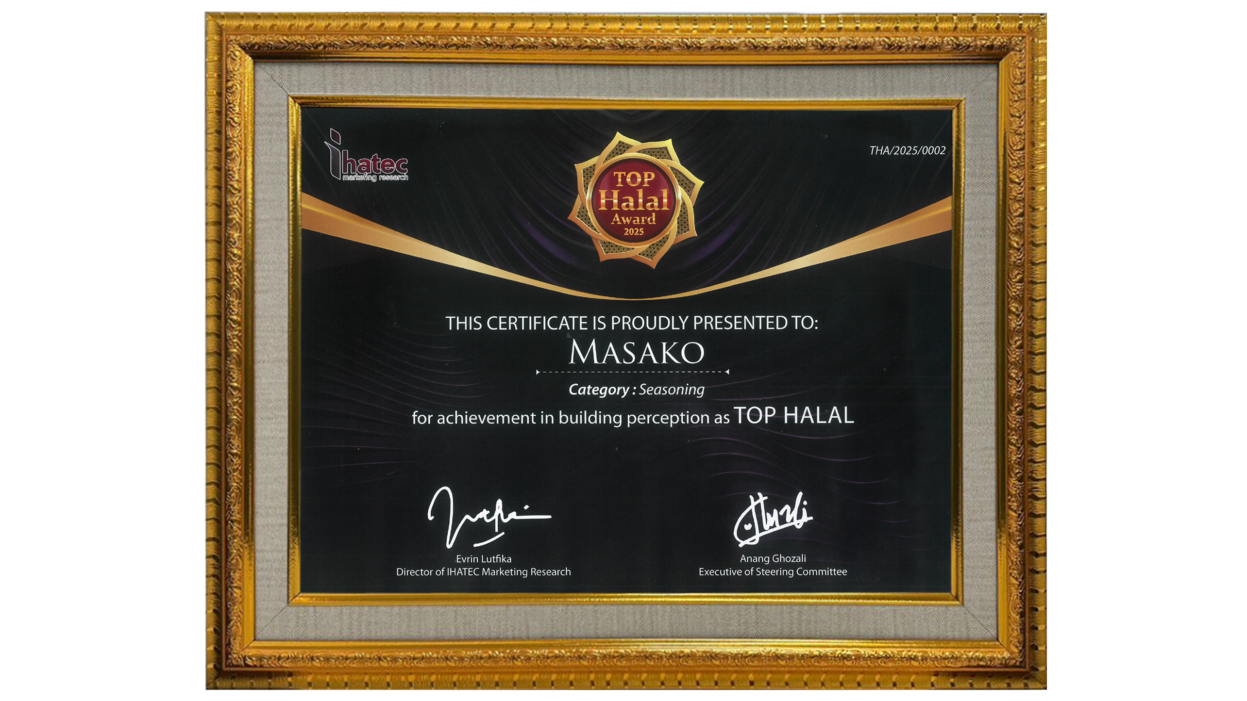 TOP Halal Award (Brand Masako®️) dari IHATEC - 2025